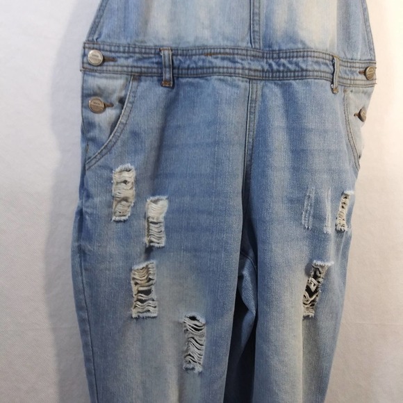 Ci Sono Denim Collection Bib Overalls Ripped Distressed Size Small - Picture 4 of 12